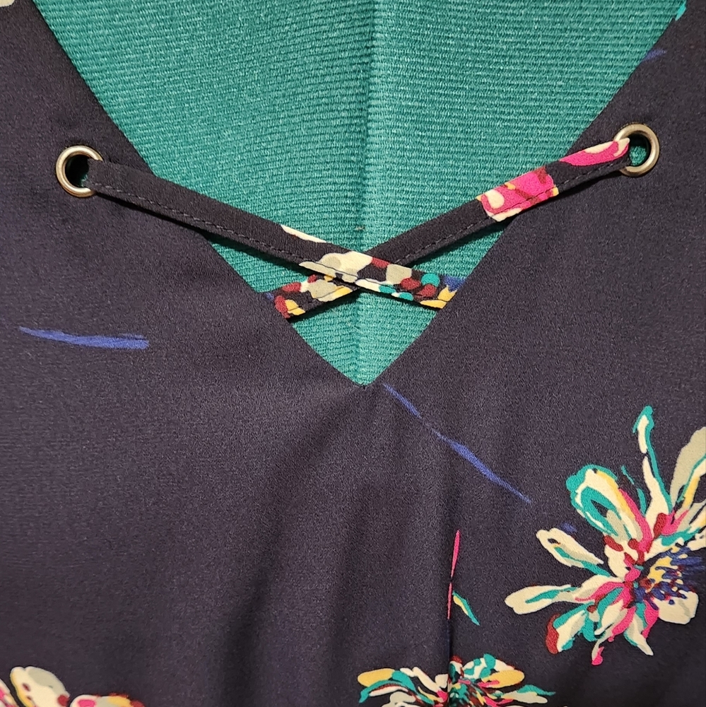Maurices Navy Floral Dress Womens Sz S - Picture 6 of 7